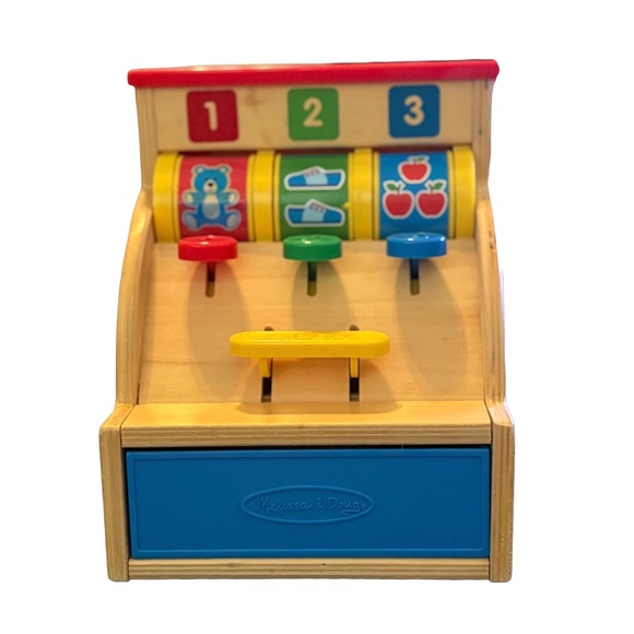 Melissa & Doug Other - Melissa & Doug Spin & Swipe Wooden Cash Register – Toy Only